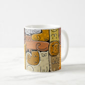 Puzzle Funny Cats House Nahtlos Kaffeetasse (VorderseiteRechts)