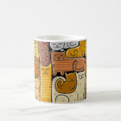 Puzzle Funny Cats House Nahtlos Kaffeetasse (Mittel)