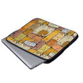 Puzzle Funny Cats House Nahtlos Laptopschutzhülle (Vorne Knopf)