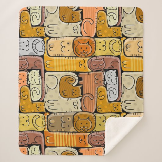Puzzle Funny Cats House Nahtlos Sherpadecke (Vorderseite)