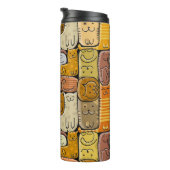 Puzzle Funny Cats House Nahtlos Thermosbecher (Nach rechts gedreht)