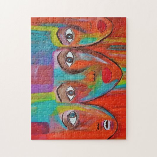 Puzzle für afrikanische Frauen mit Ölgemälden (Vertikal)