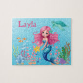 Puzzle für benutzerdefinierte Mermaid-Kindernamen (Horizontal)
