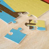 Puzzle für das Retro-Flugzeug des Mitteljahrhunder (Seite)