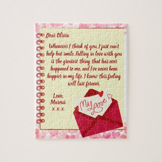 Puzzle für die benutzerdefinierte Liebe Valentins (Vertikal)