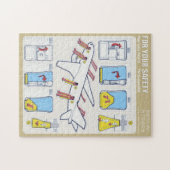 Puzzle für Flugzeuge mit Sicherheitskarte (Horizontal)