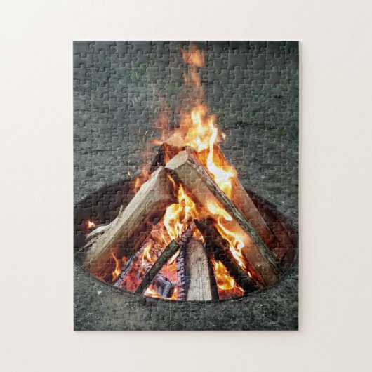 Puzzle für kreatives Camping-Feuer-Foto-Puzzle (Vertikal)