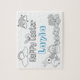 Puzzle für Osterfarben mit Kindnamen