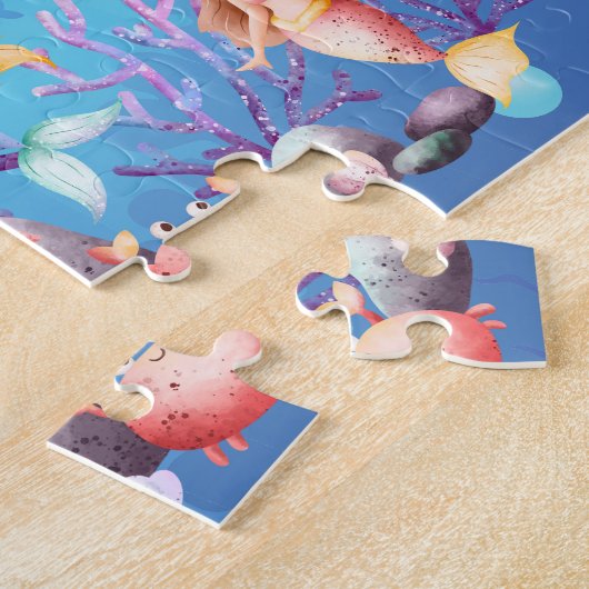 Puzzle für personalisierte Meerjungfrau (Seite)