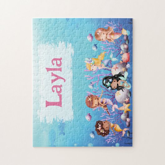 Puzzle für personalisierte Meerjungfrau (Vertikal)