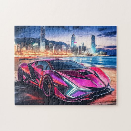 Puzzle für Sportwagen (Horizontal)