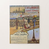 Puzzle für Vintage Eisenbahn-Poster (Vertikal)