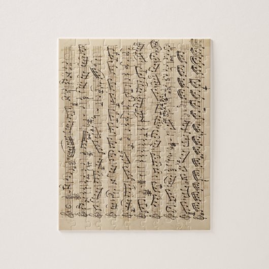 Puzzle für Vintage Noten in Handschrift (Vertikal)