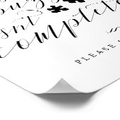 Puzzle Gästebuch Elegantes kalligrafisches Hochzei (Ecke)