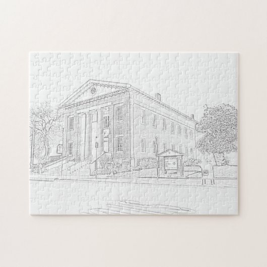 Puzzle - Gebäude zu Farbe (Horizontal)