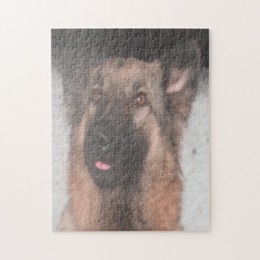 Puzzle German Shepherds Sticken der Zunge aus (Vertikal)