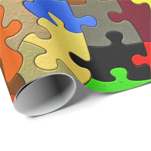 Puzzle Geschenkpapier (Rolleneckpunkt)