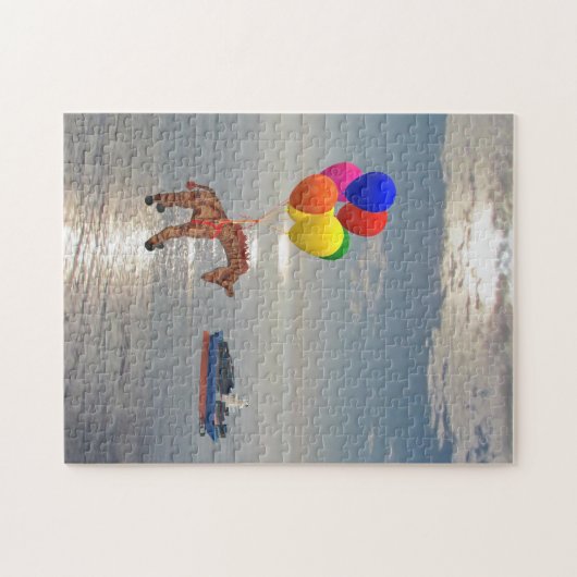 Puzzle - Giraffe über dem Ozean (Horizontal)