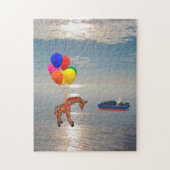 Puzzle - Giraffe über dem Ozean (Vertikal)