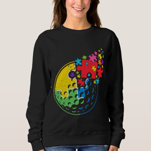 Puzzle Golf Support Autismus Bewusstsein Männer Fr Sweatshirt (Vorderseite)