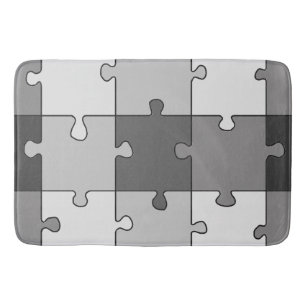 Puzzle-Grau-Töne Badematte