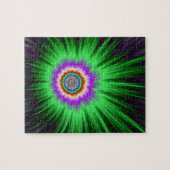 Puzzle Green Star Burst (Horizontal)
