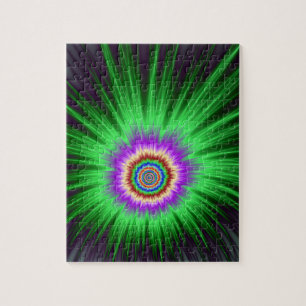 Puzzle Green Star Burst