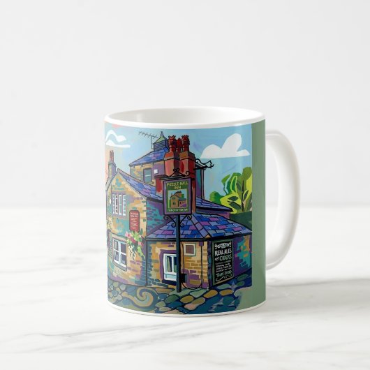 Puzzle Hall Inn, Sowerby Bridge Kunstprint Kaffeetasse (VorderseiteRechts)