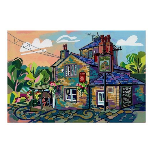 Puzzle Hall Inn, Sowerby Bridge Kunstprint Poster (Vorderseite)