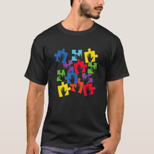 Puzzle Hand Sei netter Autismus Bewusstsein Autist T-Shirt