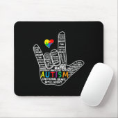 Puzzle Heart ASL Liebe Gebärdensprache Hand Autism Mousepad (Mit Mouse)