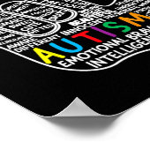 Puzzle Heart ASL Liebe Gebärdensprache Hand Autism Poster (Ecke)