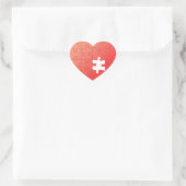 Puzzle Heart Herz-Aufkleber (Tasche)
