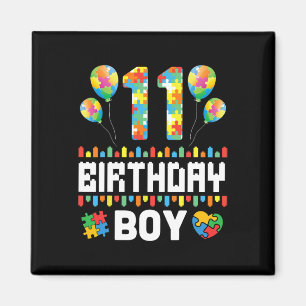 Puzzle-Herz-Ballons Alles Gute zum Geburtstag Auti Magnet