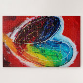 Puzzle Herz, die Liebe in Farbe (Horizontal)
