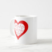Puzzle-Herz Kaffeetasse (Vorderseite Links)