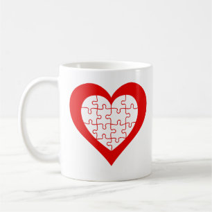 Puzzle-Herz Kaffeetasse