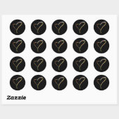 Puzzle-Herz mit Autismus-Bewusstsein Plus Größe Runder Aufkleber (Blatt)
