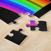 Puzzle Herz mit Pfote unter einem Regenbogen (Seite)