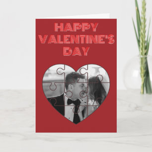 Puzzle-Herz-Personalisierte-Valentinskarte Karte