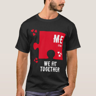 Puzzle-Herz WIR Passen ZUSAMMEN Paare Valentinstag T-Shirt