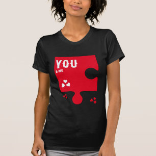 Puzzle-Herz WIR PASSEN ZUSAMMEN Paare Valentinstag T-Shirt