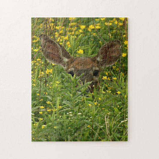 Puzzle Hirsche unter Wildblumen (Vertikal)
