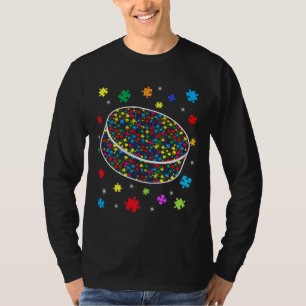 Puzzle Hockey Unterstützung Autismus Bewusstsein M T-Shirt