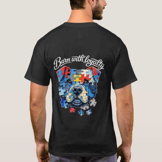 Puzzle Hundetreue T-Shirt (Rückseite)