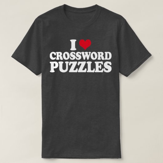 Puzzle I Liebe Kreuzworträtsel T-Shirt (Design vorne)