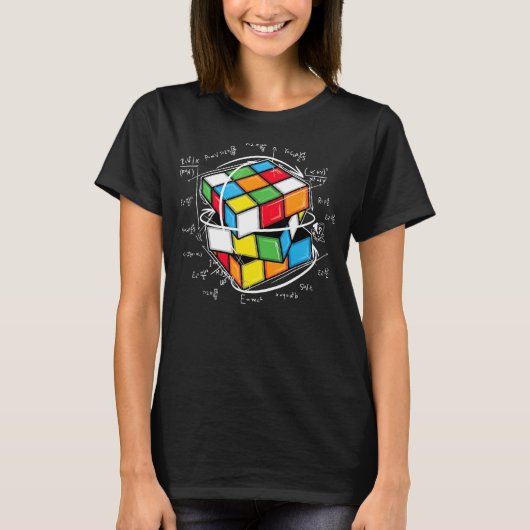 Puzzle I Solve Cubes Funny Math Puzzle T-Shirt (Vorderseite)