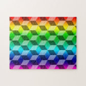 Puzzle - Illusion von Regenbogenblöcken (Horizontal)