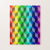 Puzzle - Illusion von Regenbogenblöcken (Vertikal)