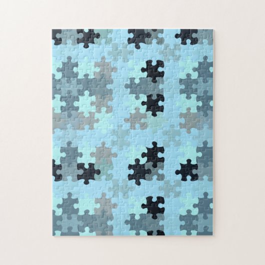 Puzzle in einem Puzzle Blue Jigsaw Puzzle (Vertikal)
